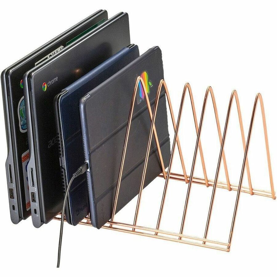 Officemate Triangular Wire File Sorter, Rose Gold