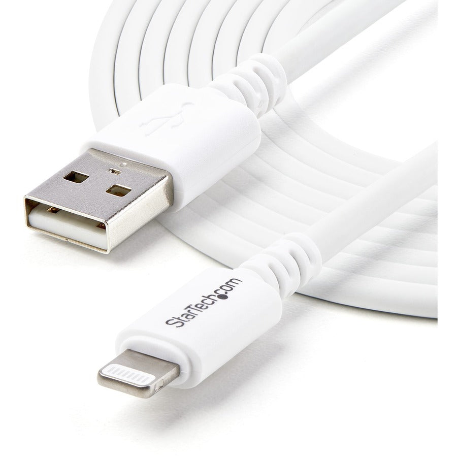 StarTech.com Lightning to USB Sync & Charge Cable — 10 ft, White