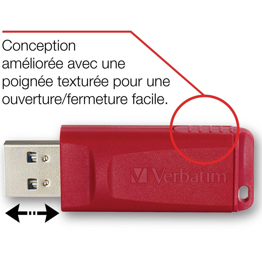 Microban 128GB Store 'n' Go USB Flash Drive - Red