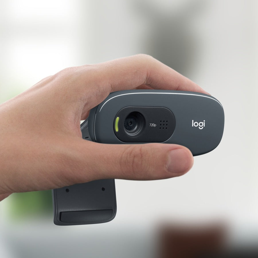 Logitech C270 HD Webcam — 720p, Black, USB
