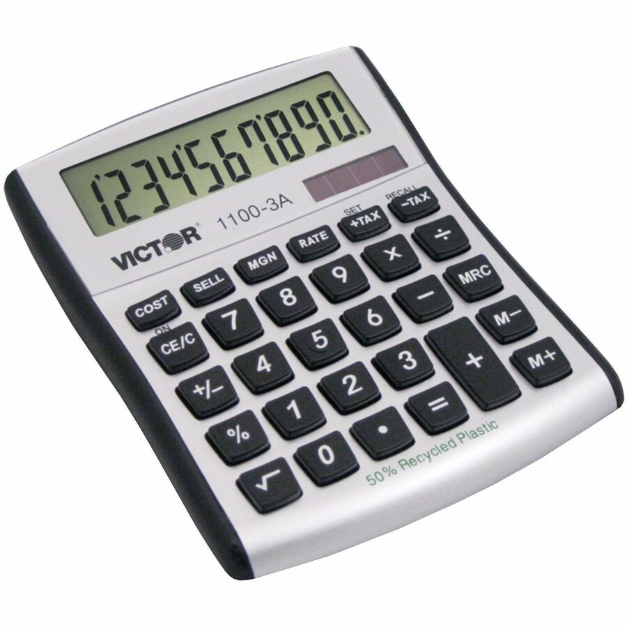 Victor 11003A Mini Desktop Calculator — 10-Digit, Dual Power