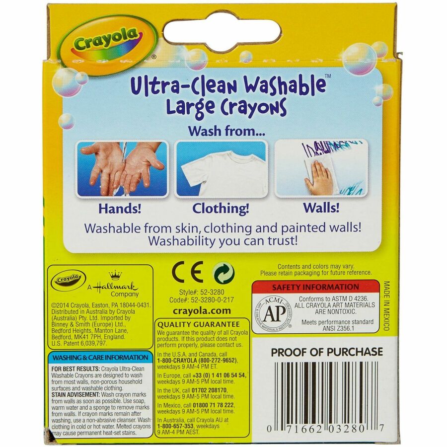 Crayola Kid's 8 Count Large Washable Crayons