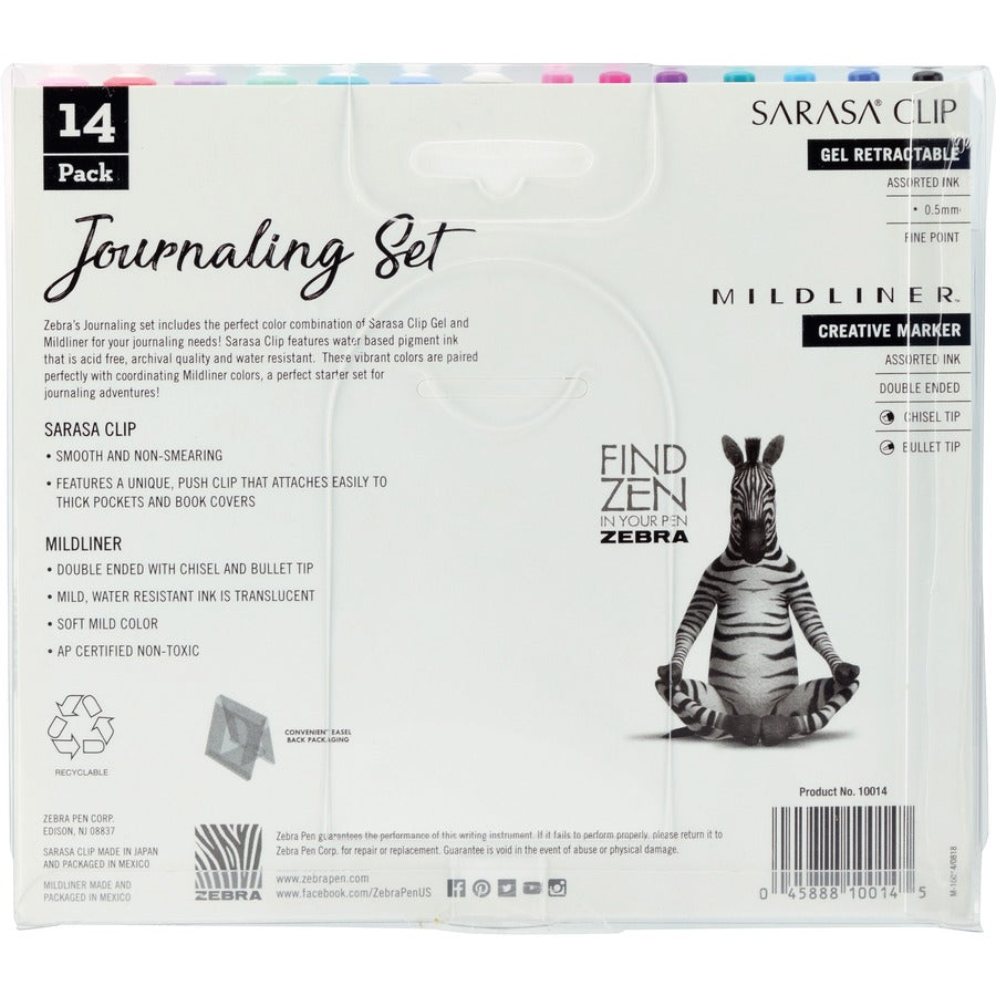 Zebra SARASA Clip Pen/MIDLINER Marker Journaling Set