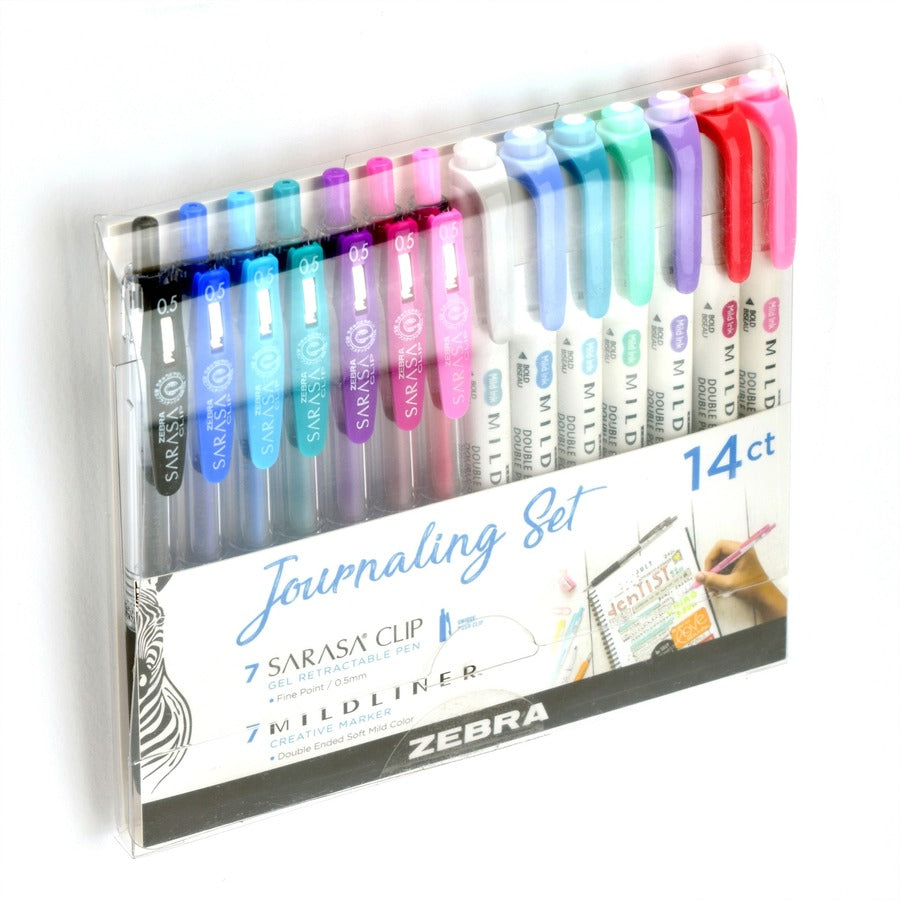 Zebra SARASA Clip Pen/MIDLINER Marker Journaling Set