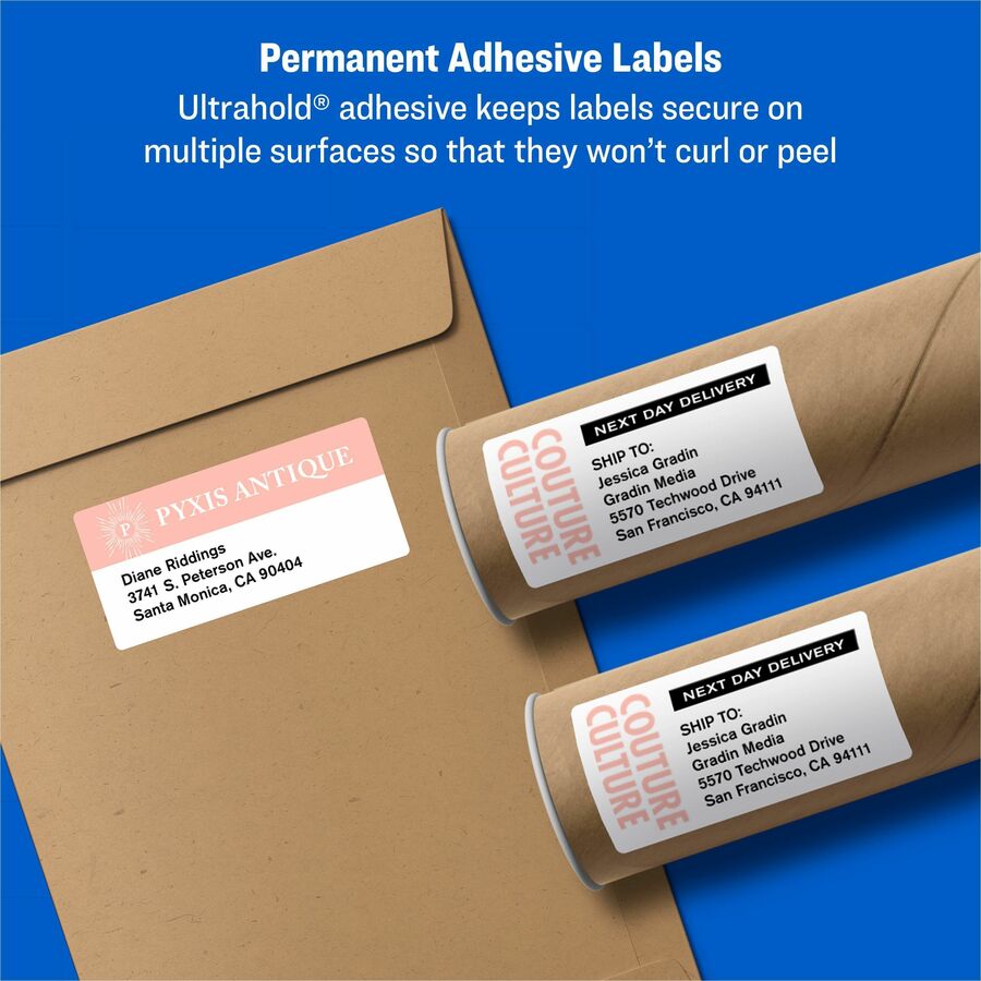 Étiquettes d'expédition Avery, Sure Feed, 3-1/2" x 5", 400 étiquettes (5168)