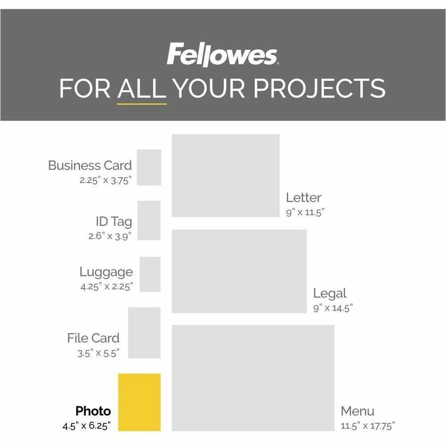 Fellowes Photo Card Glossy Thermal Laminating Pouches