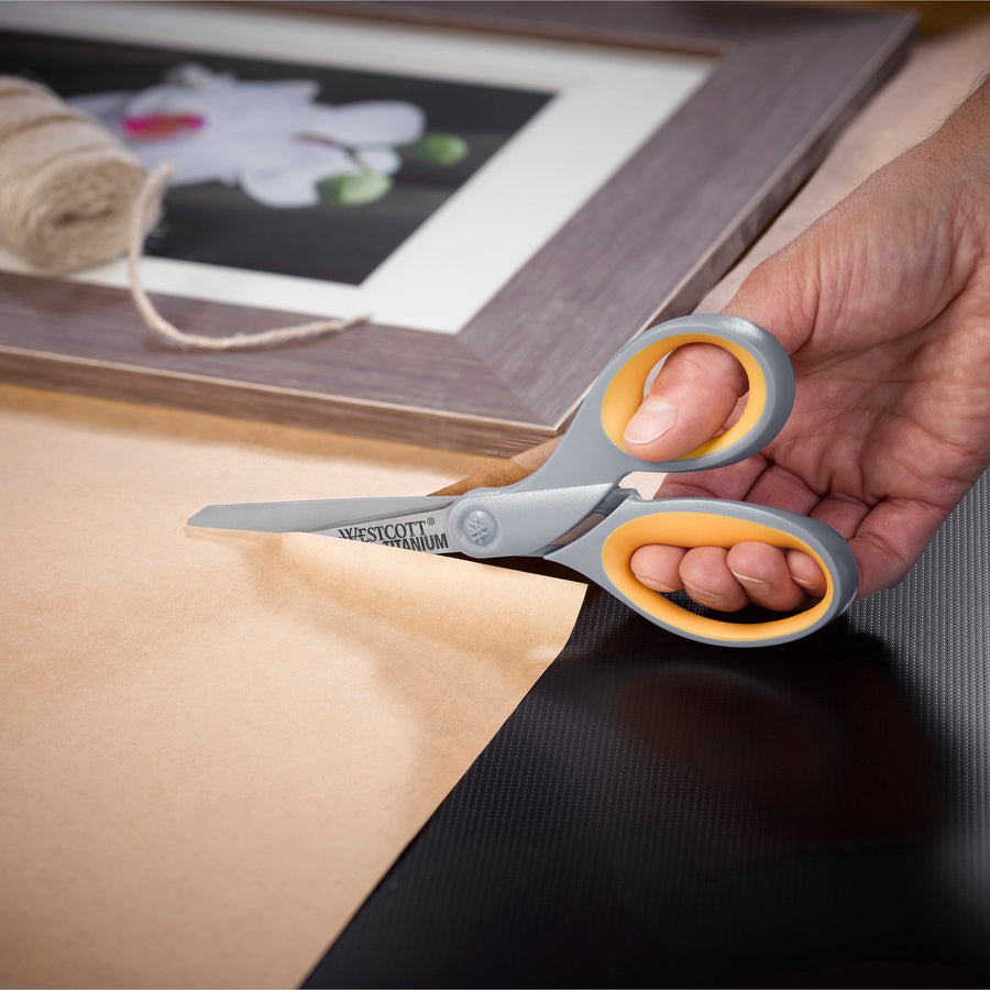 Westcott High Performance Titanium Bonded Scissors - Gray/Yellow