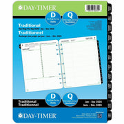 Recharge de planificateur 2 pages par jour DayTimer, format Folio, 11 po x 8-1/2 po, bilingue
