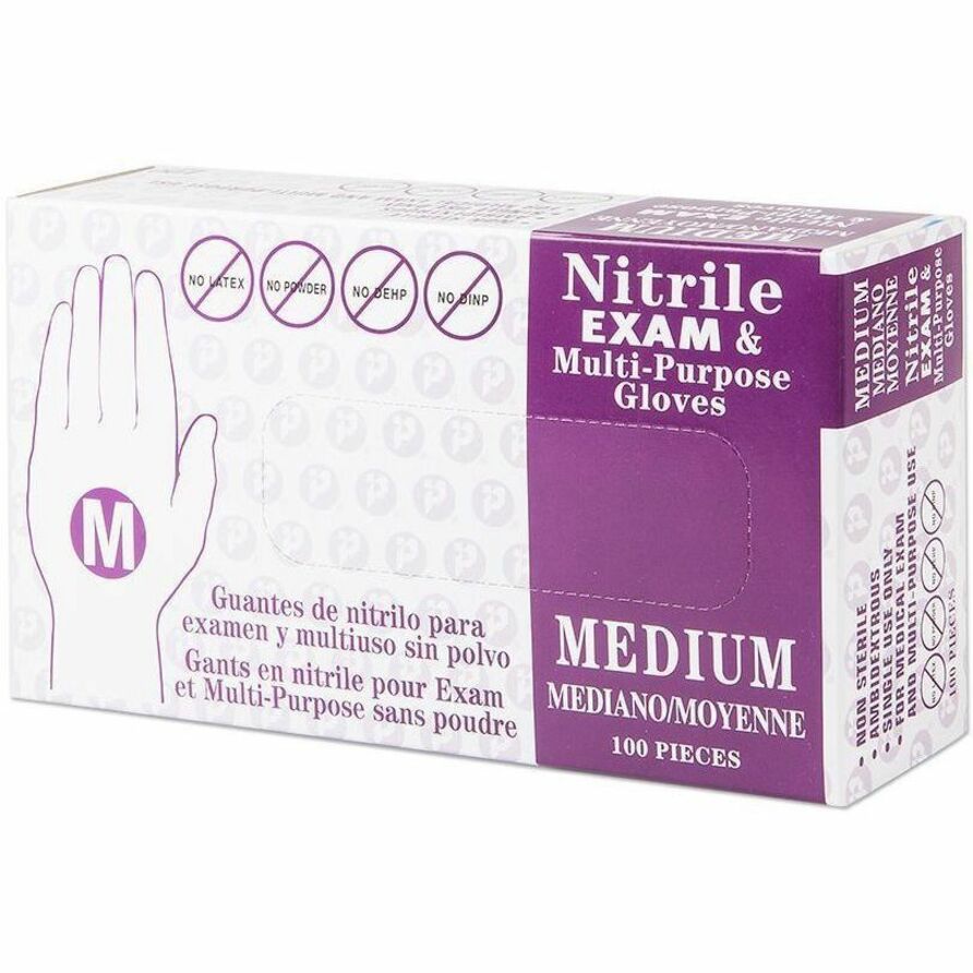 Gants en nitrile bleus taille M 100 unités/boîte
