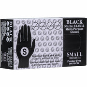 Gants en nitrile noirs petite taille boîte de 100