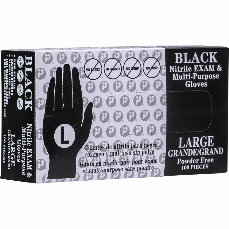 Black Nitrile Gloves Large 100box