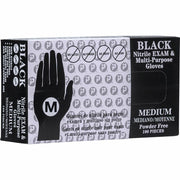 Gants en nitrile noirs Taille M Boîte de 100