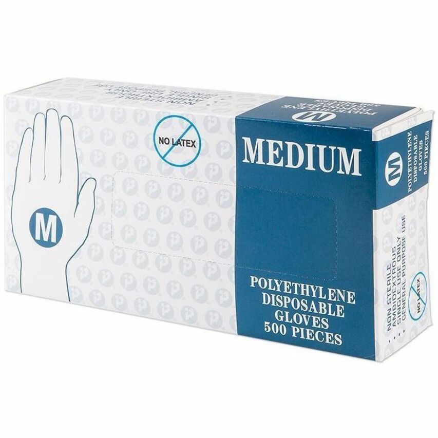 Gants en polyéthylène, taille M, boîte de 500