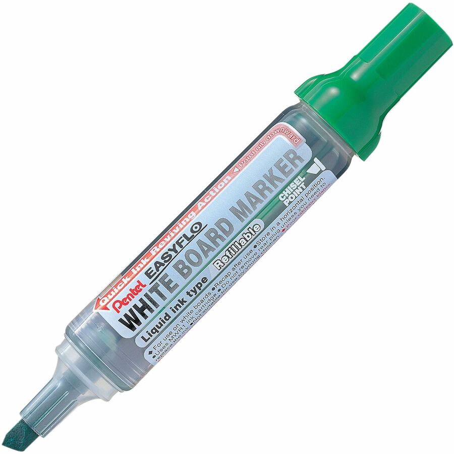 Pentel Easyflo Refillable Whiteboard Marker – Chisel Tip (MW60M)