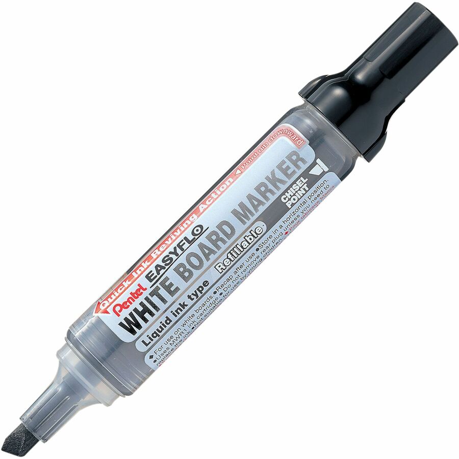 Pentel Easyflo Refillable Whiteboard Marker – Chisel Tip (MW60M)
