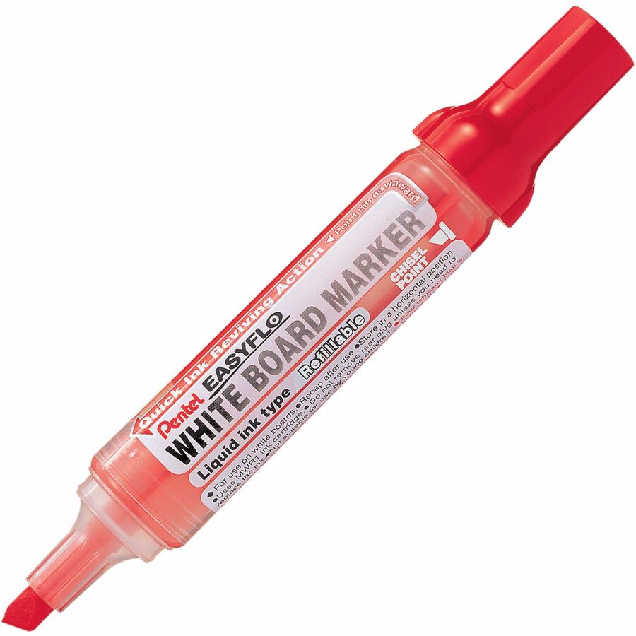 Pentel Easyflo Refillable Whiteboard Marker – Chisel Tip (MW60M)