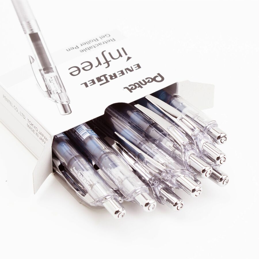 Pentel EnerGel InFree Retractable Gel Pen — 0.5 mm Needle Tip