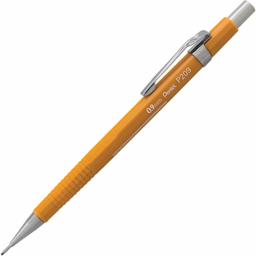 Pentel P200 Mechanical Pencil, 0.9mm Bold HB – Yellow Barrel