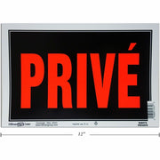 Panneau 20x30cm PRIVÉ