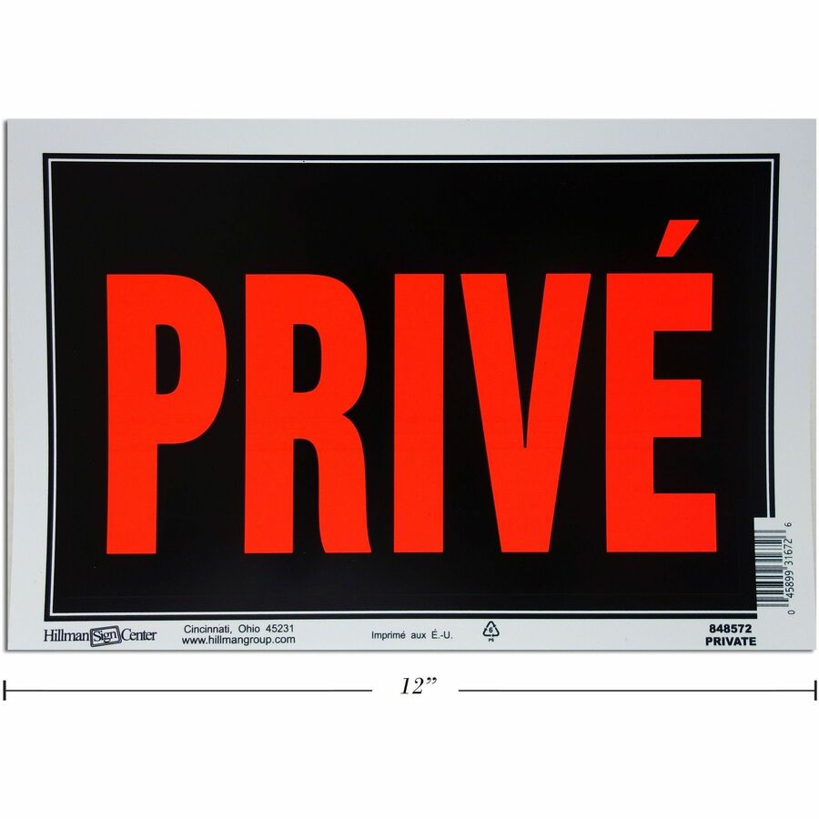 Panneau 20x30cm PRIVÉ