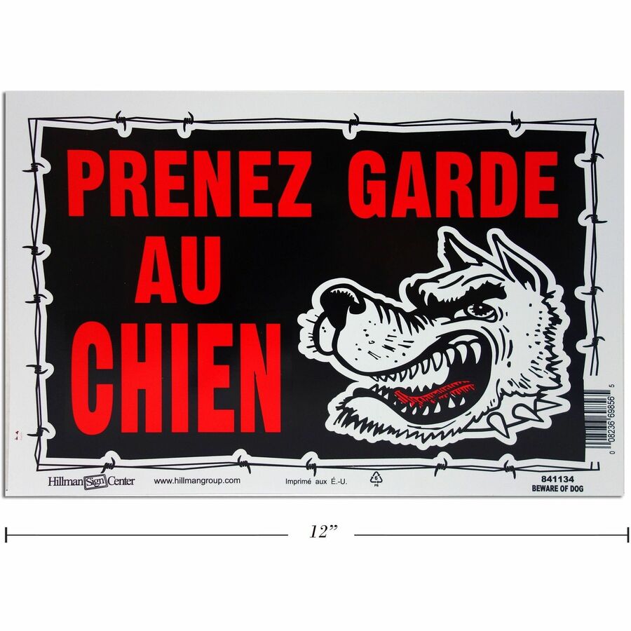 Panneau 20x30 cm ATTENTION AU CHIEN