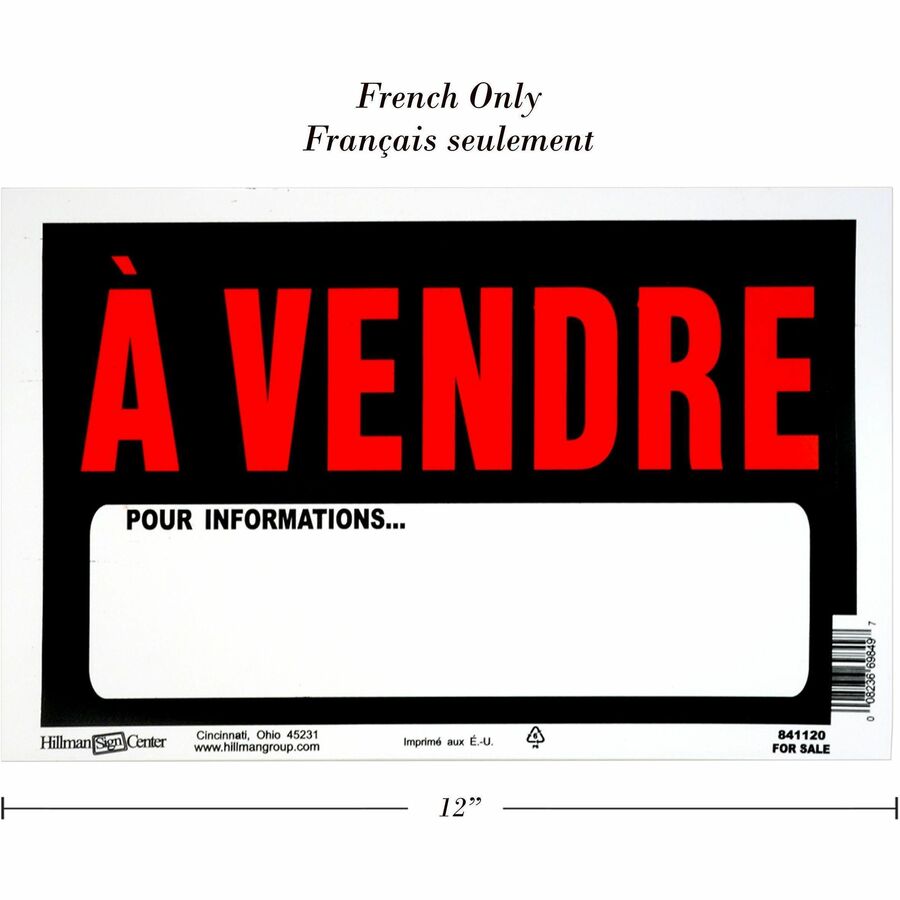 Panneau 12 po À vendre
