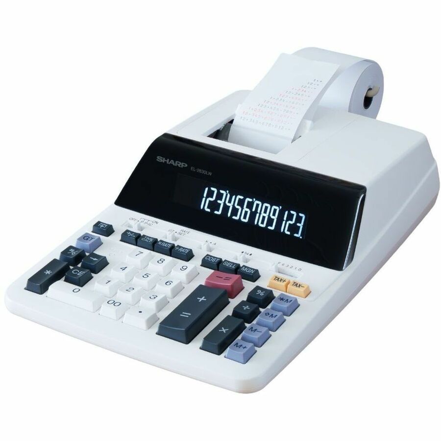Sharp EL-2630LW 12-Digit Commercial Printing Calculator
