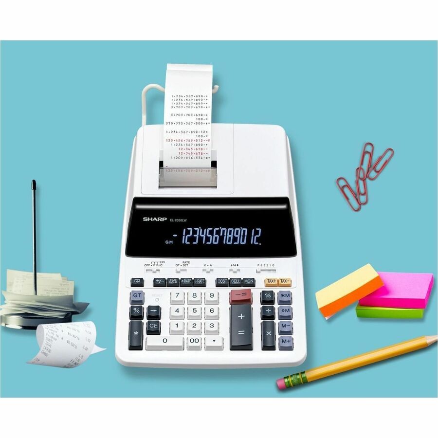 Sharp EL-2630LW 12-Digit Commercial Printing Calculator