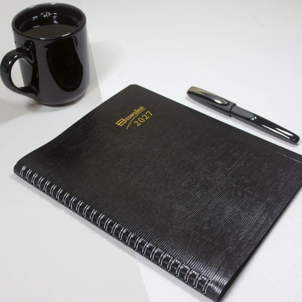 Blueline Essential 14-Month Monthly Diary Dec 2026–Jan 2028, English, Black, 8-7/8"x7-1/8"