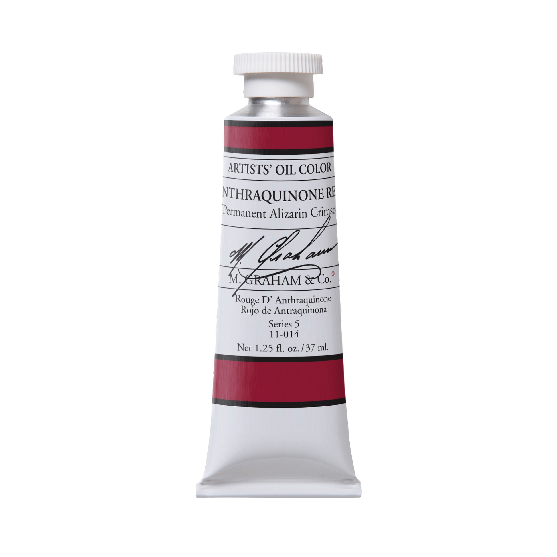 M. Graham Artists' Oil Colour - Anthraquinone Red, 37 ml tube