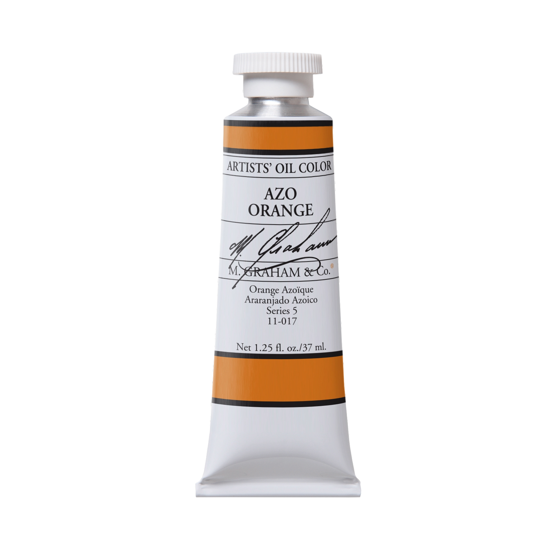 M. Graham Artists' Oil Colour - Azo Orange, 37 ml tube
