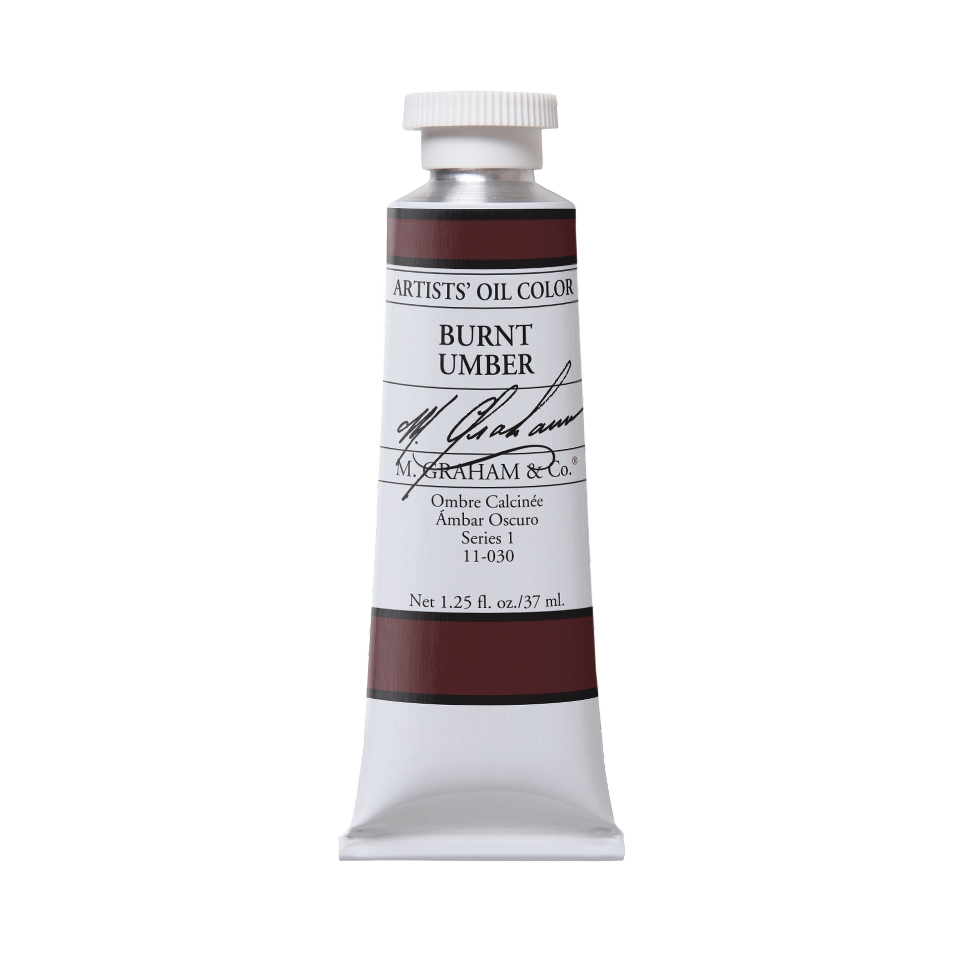 M. Graham Artists' Oil Colour - Burnt Umber, 37 ml tube