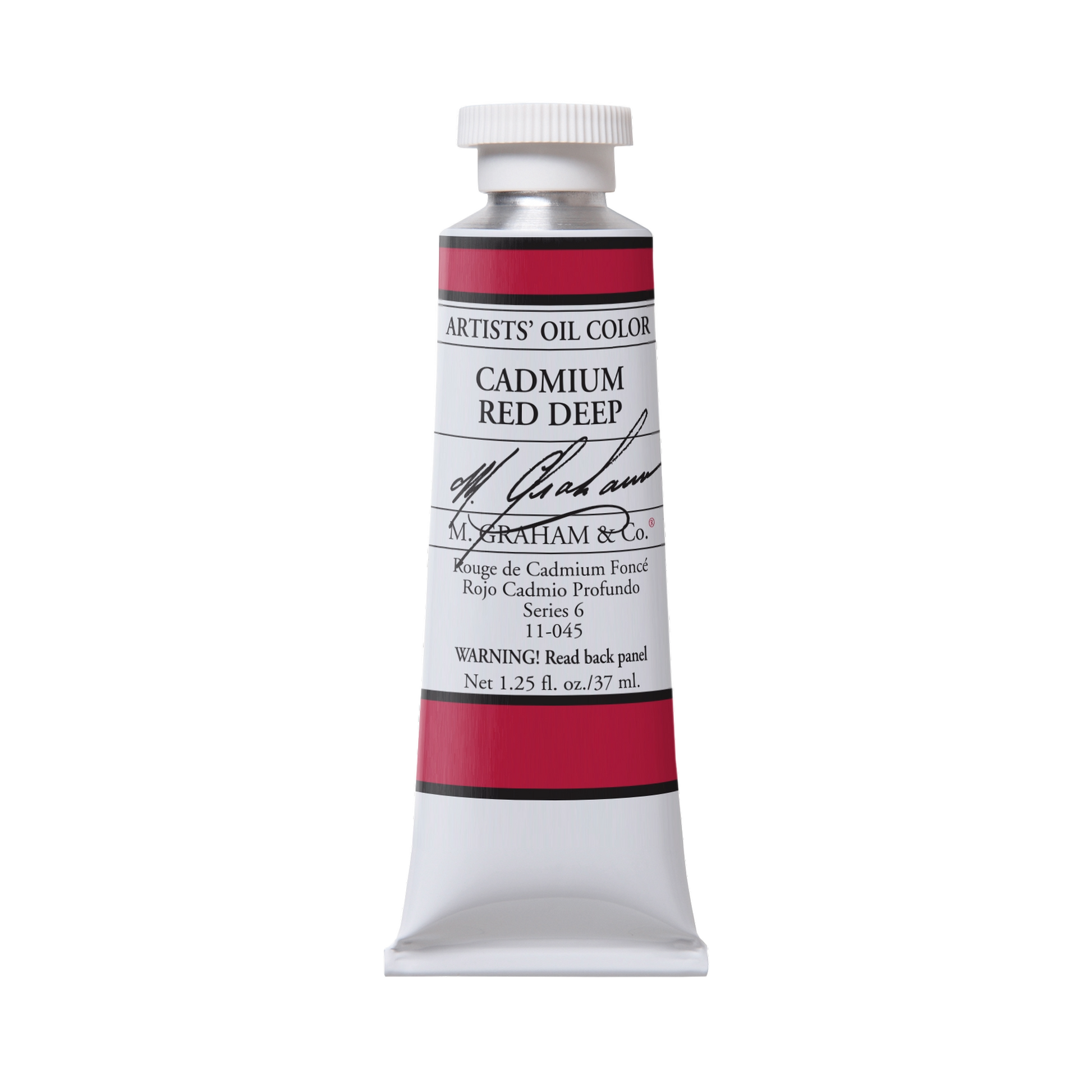 M. Graham Artists' Oil Colour - Cadmium Red Deep, 37 ml tube