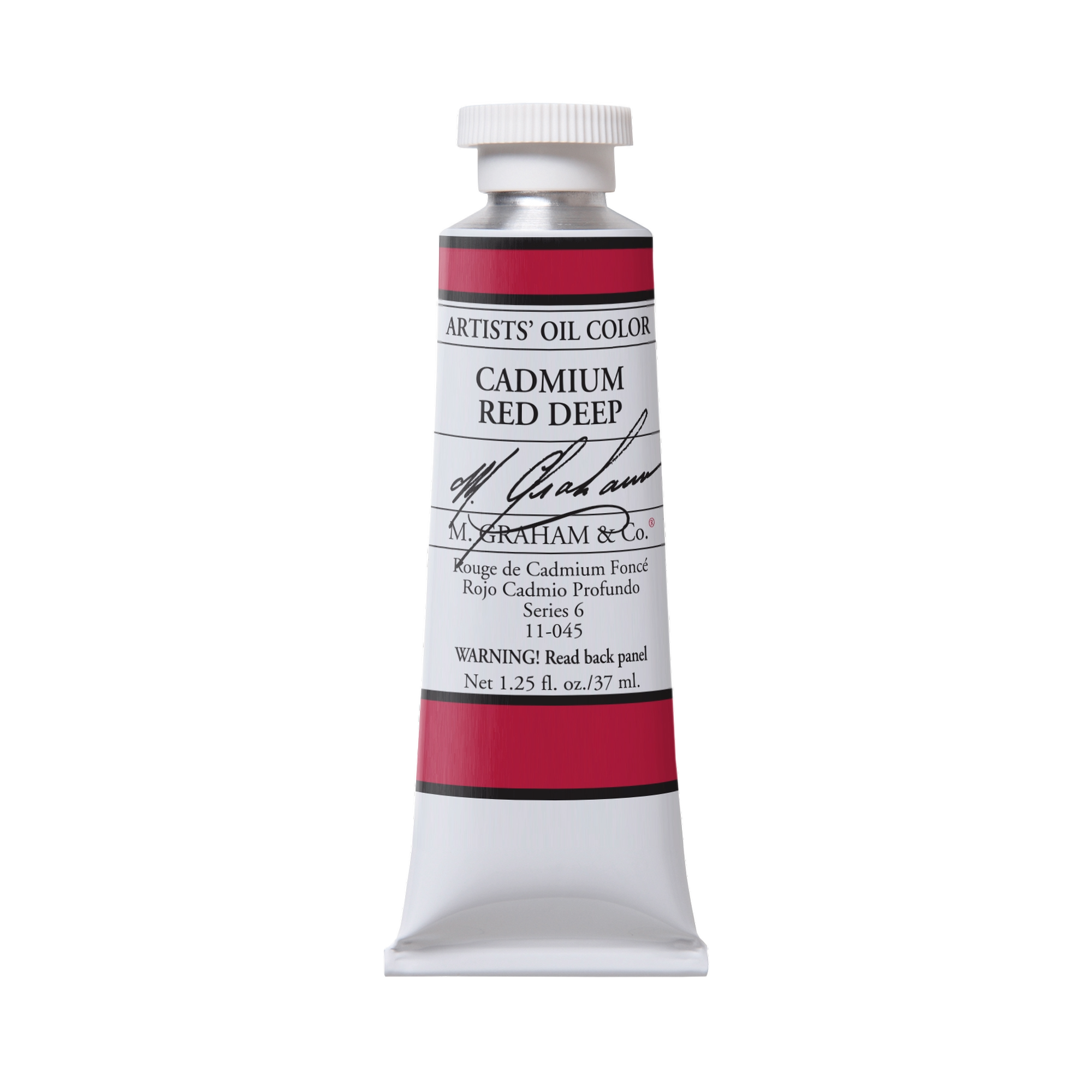 M. Graham Artists' Oil Colour - Cadmium Red Deep, 37 ml tube