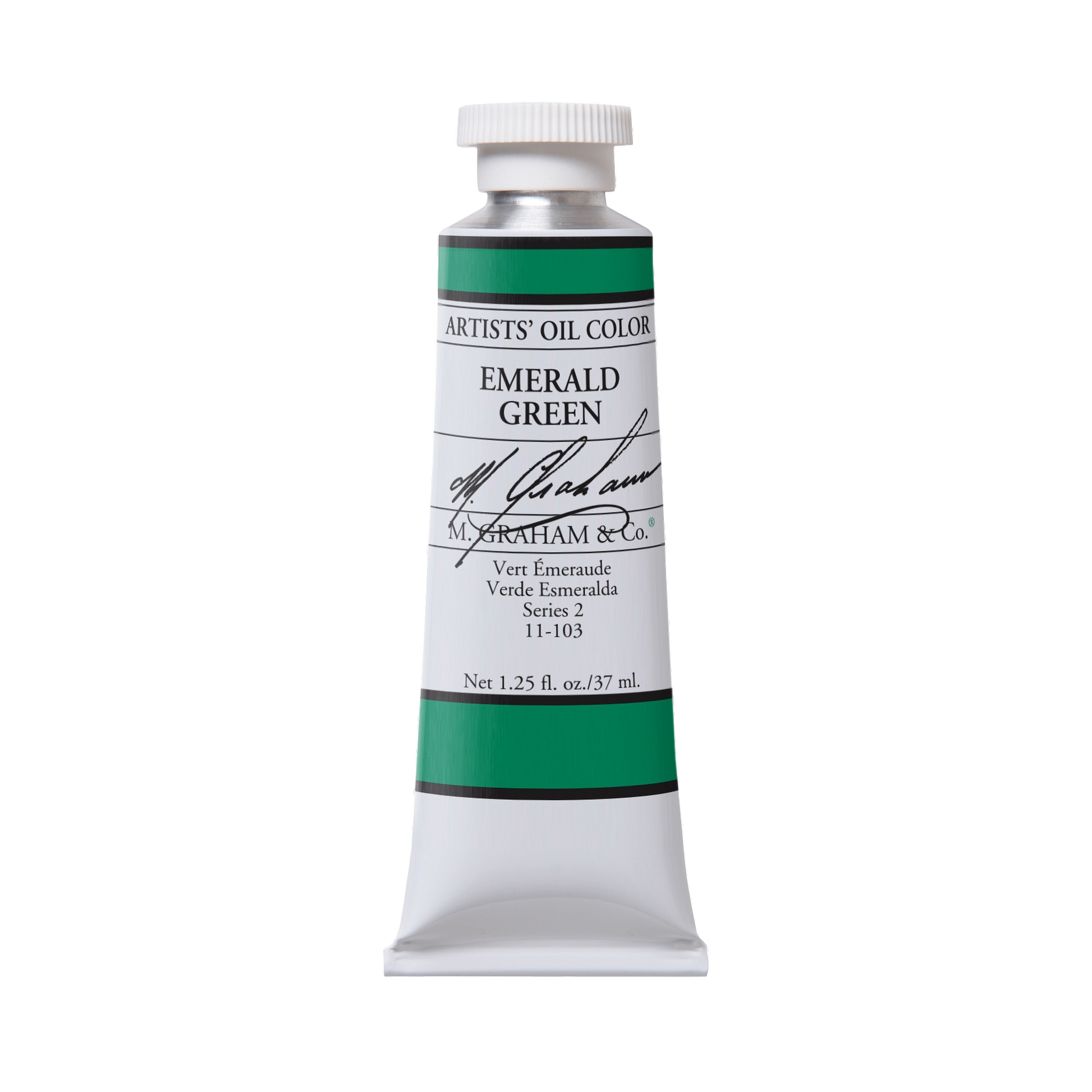 M. Graham Artists' Oil Colour - Emerald Green, 37 ml tube
