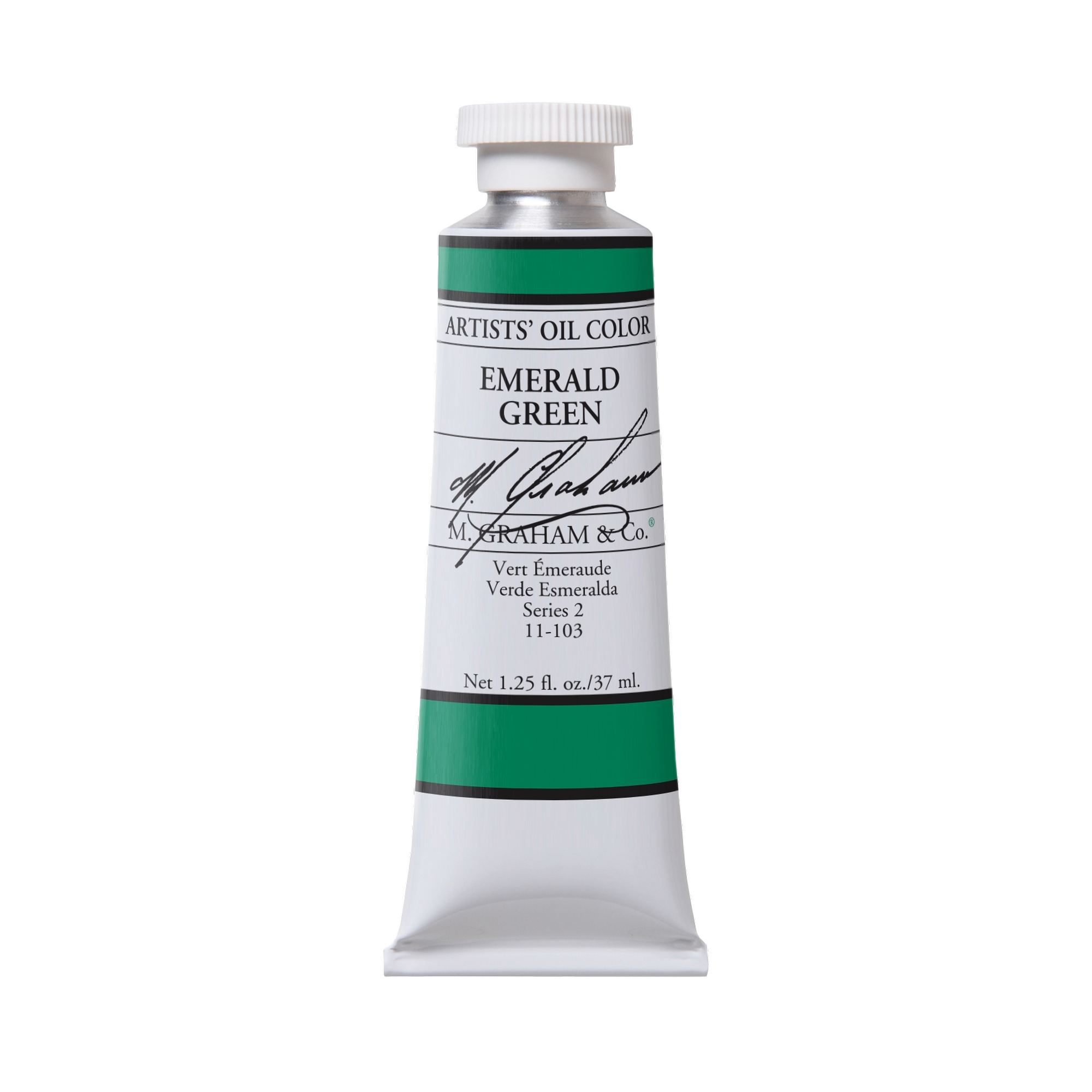 M. Graham Artists' Oil Colour - Emerald Green, 37 ml tube