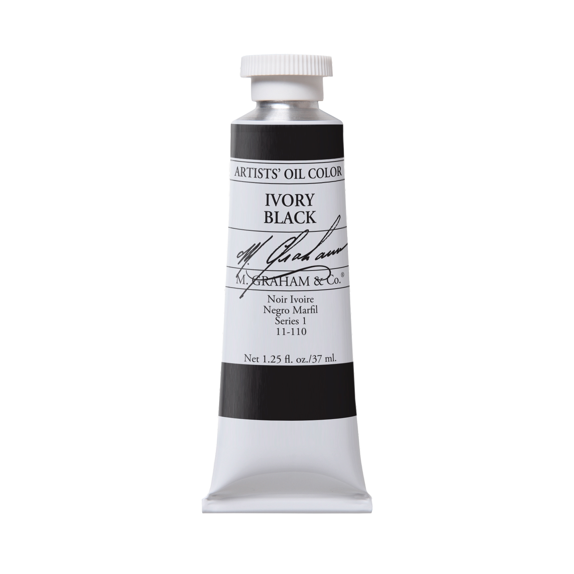 M. Graham Artists' Oil Colour - Ivory Black, 37 ml tube