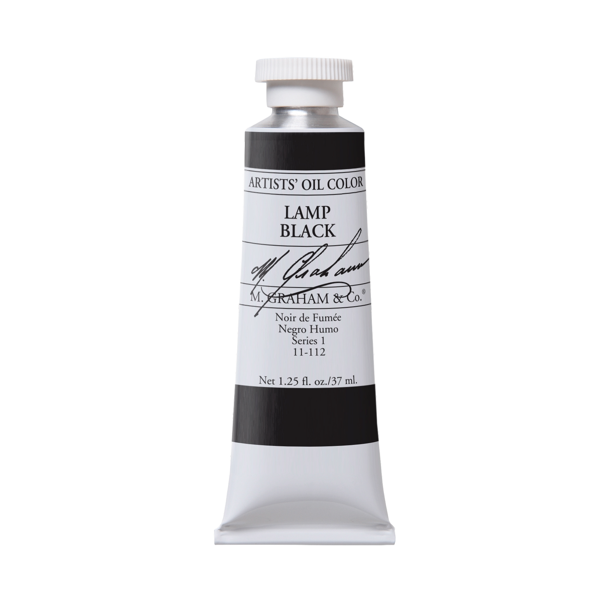 M. Graham Artists' Oil Colour - Lamp Black, 37 ml tube