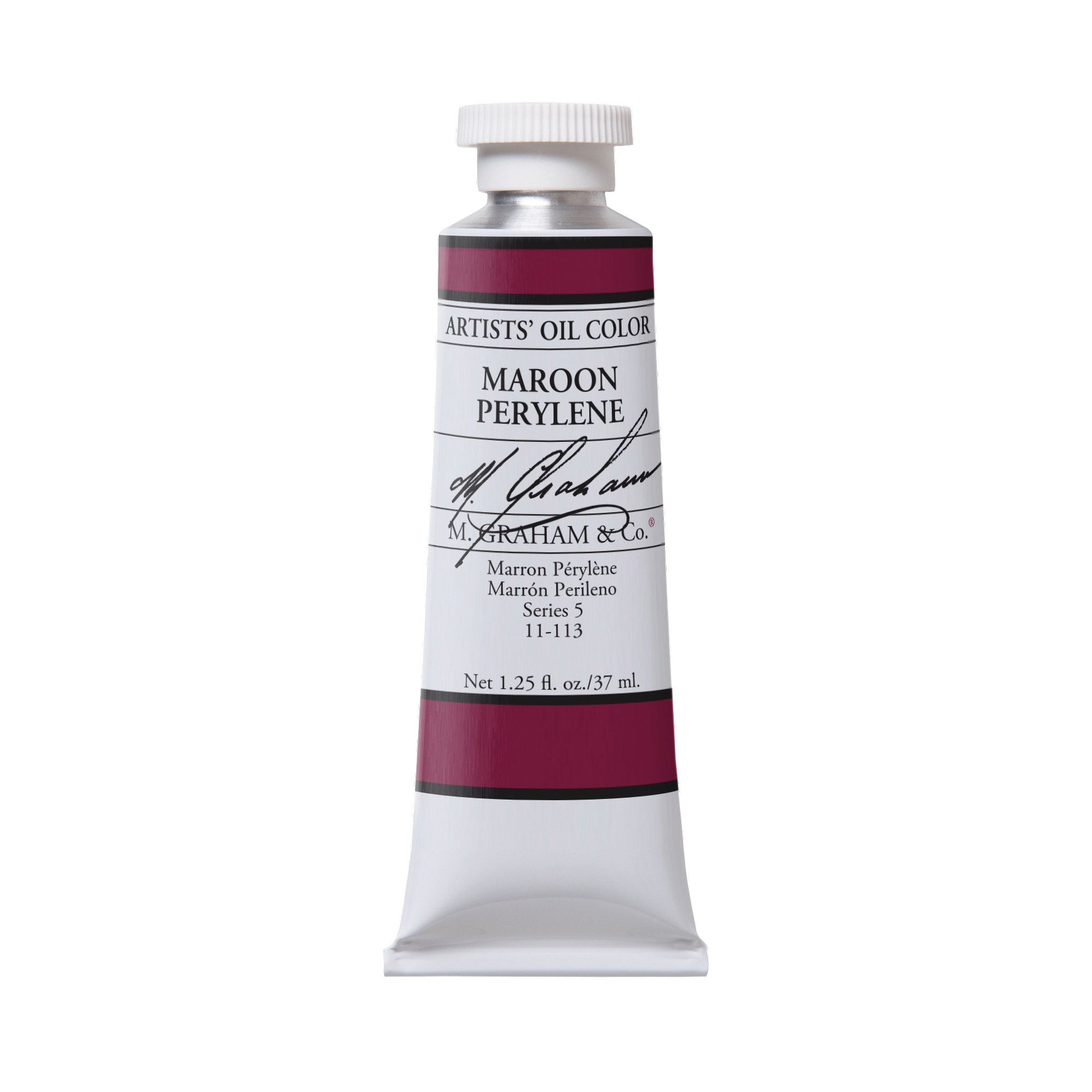 M. Graham Artists' Oil Colour - Maroon Perylene, 37 ml tube