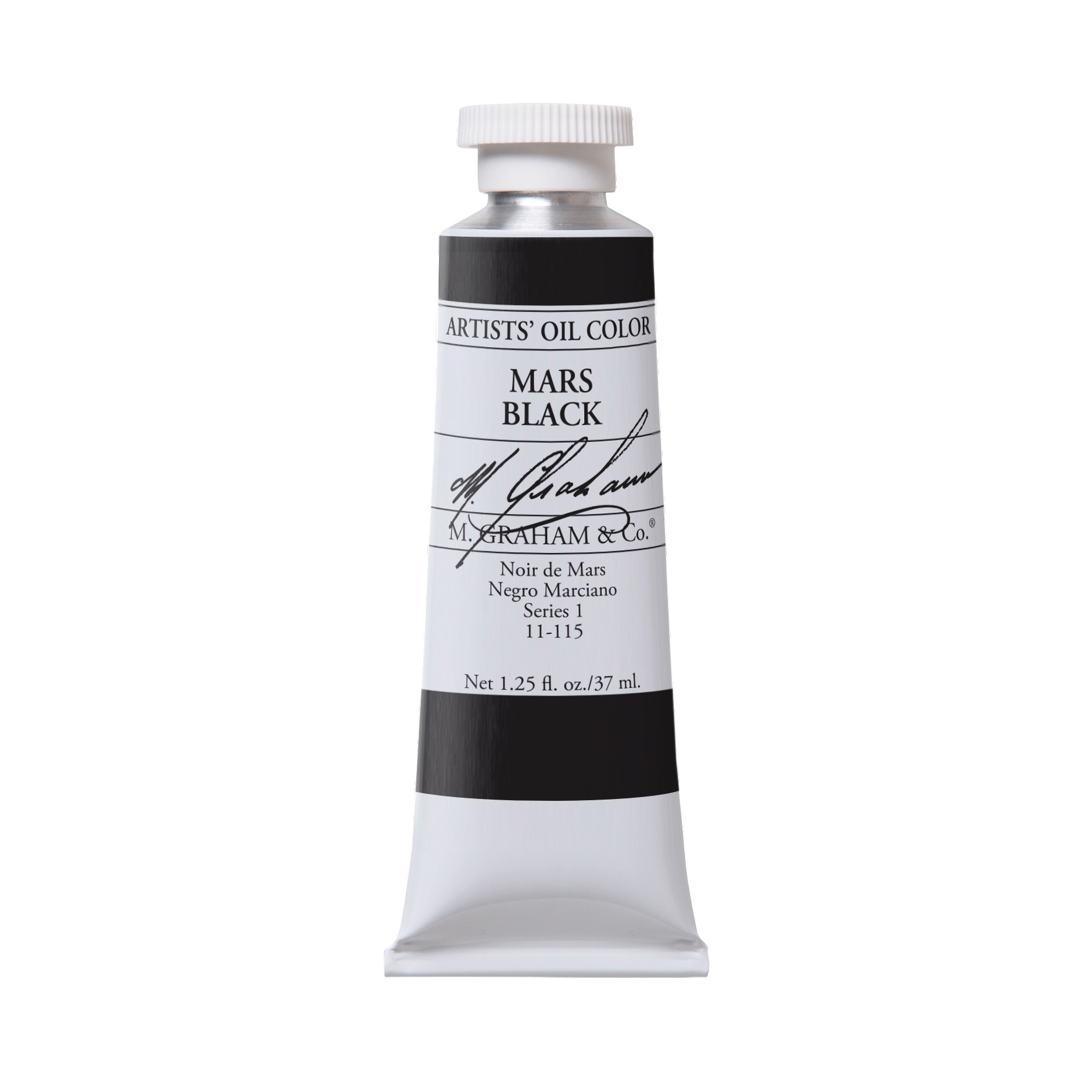 M. Graham Artists' Oil Colour - Mars Black, 37 ml tube