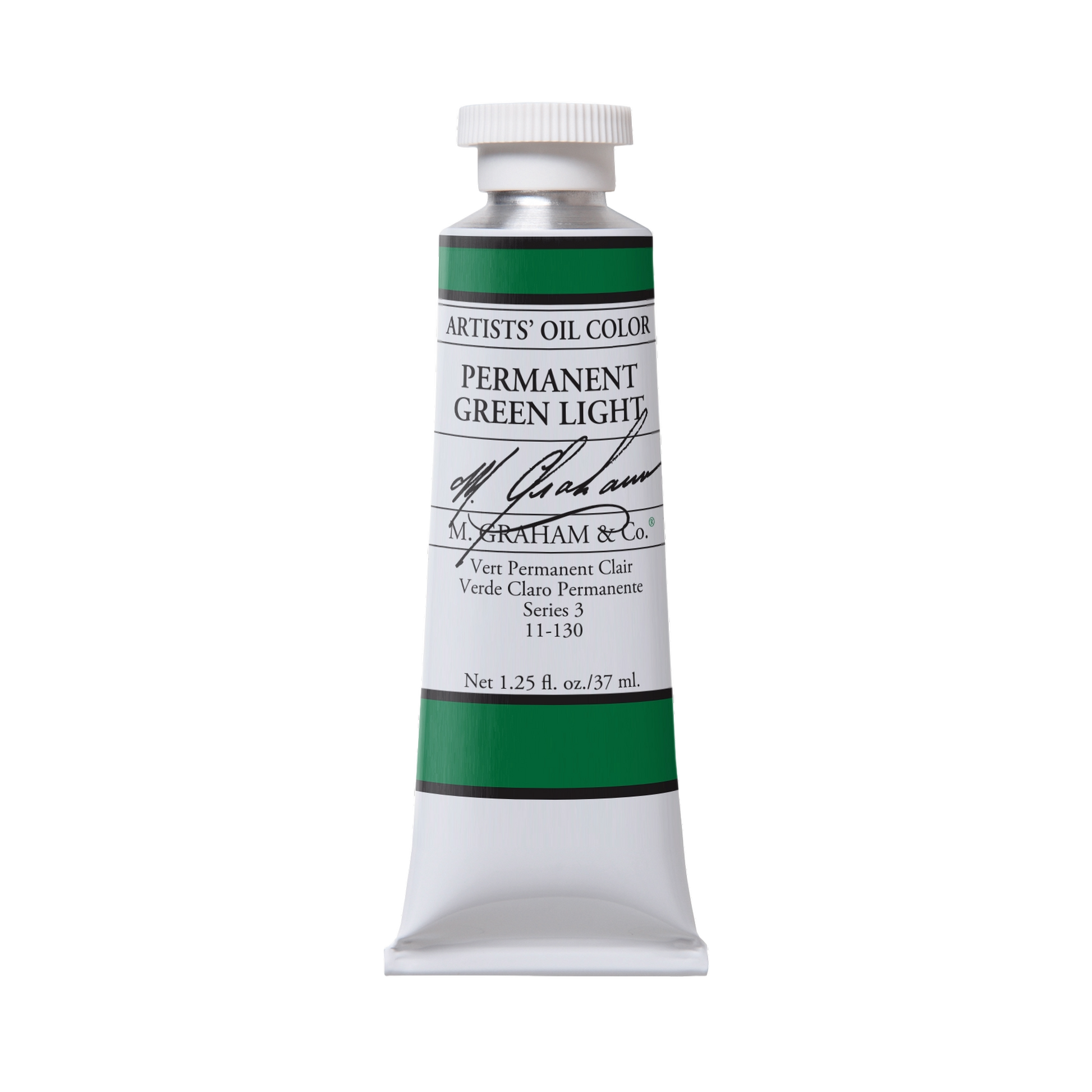 M. Graham Artists' Oil Colour - Permanent Green Light, 37 ml tube