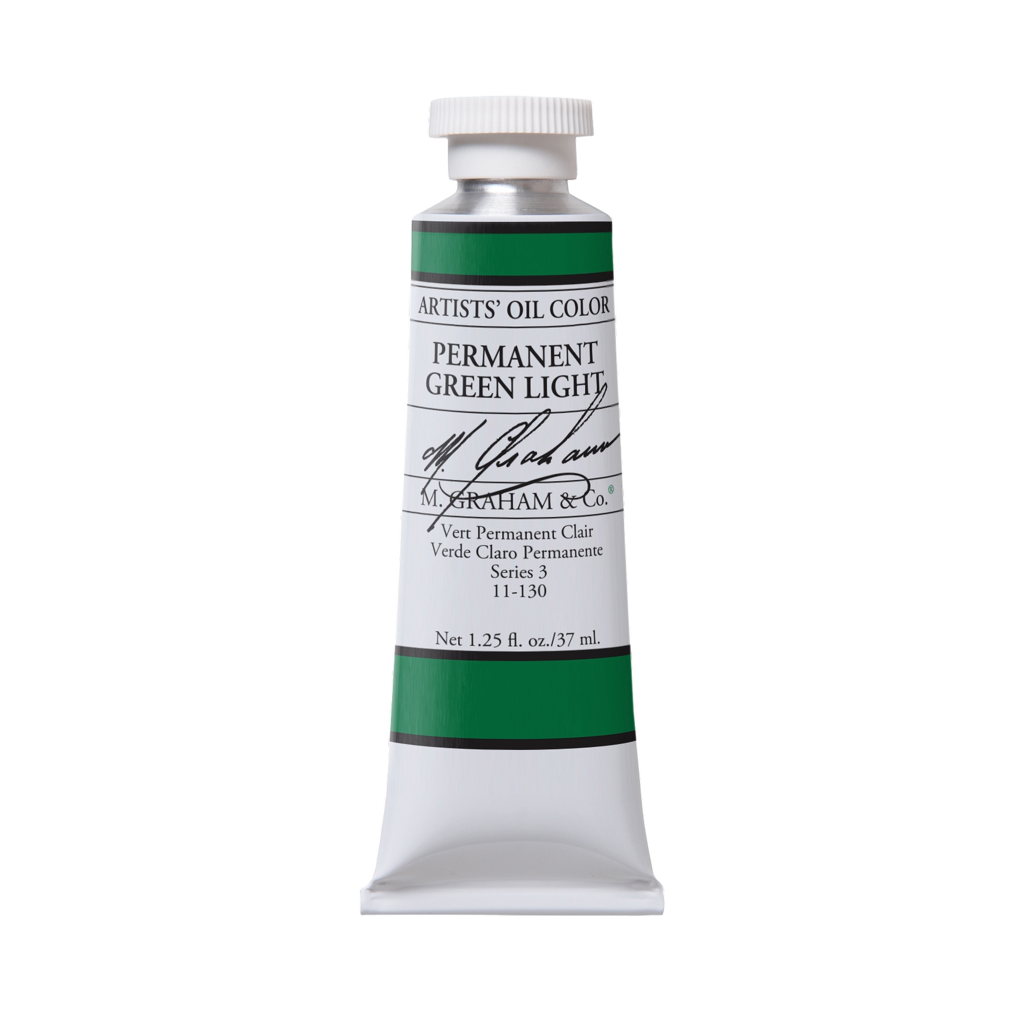 M. Graham Artists' Oil Colour - Permanent Green Light, 37 ml tube