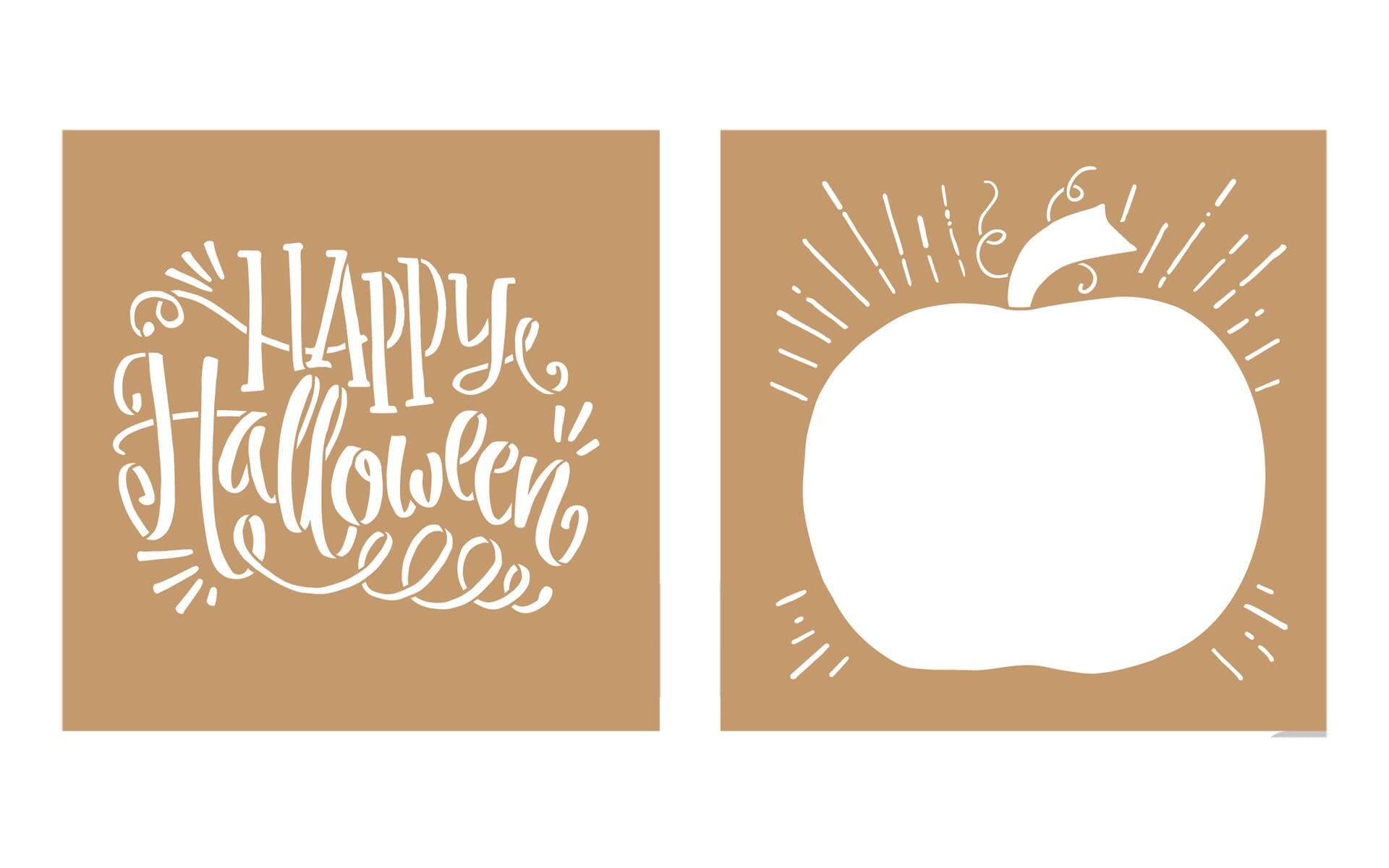 DecoArt Halloween Kraft Stencils - 8 x 8 in, 2 Piece
