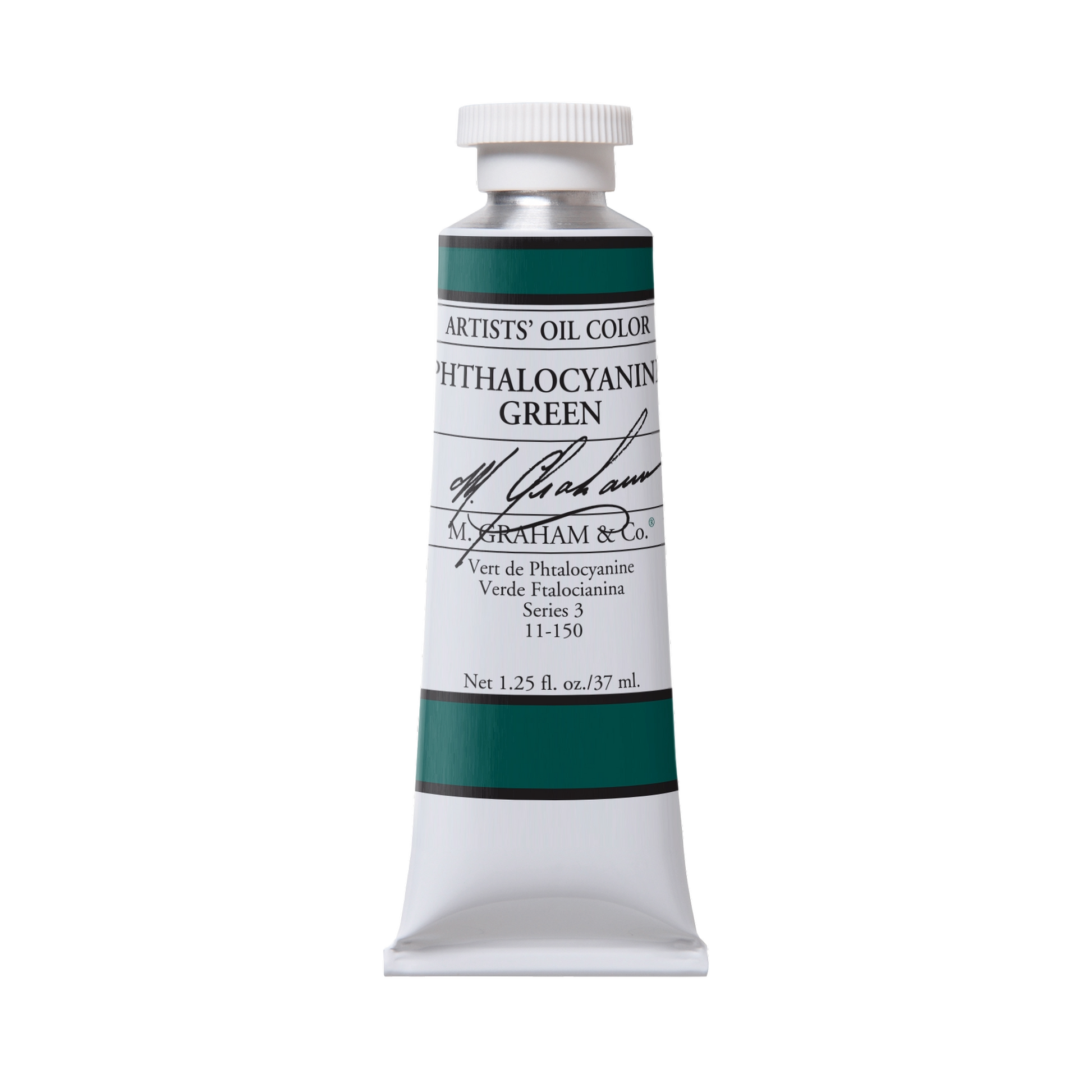 M. Graham Artists' Oil Colour - Phthalocyanine Green, 37 ml tube