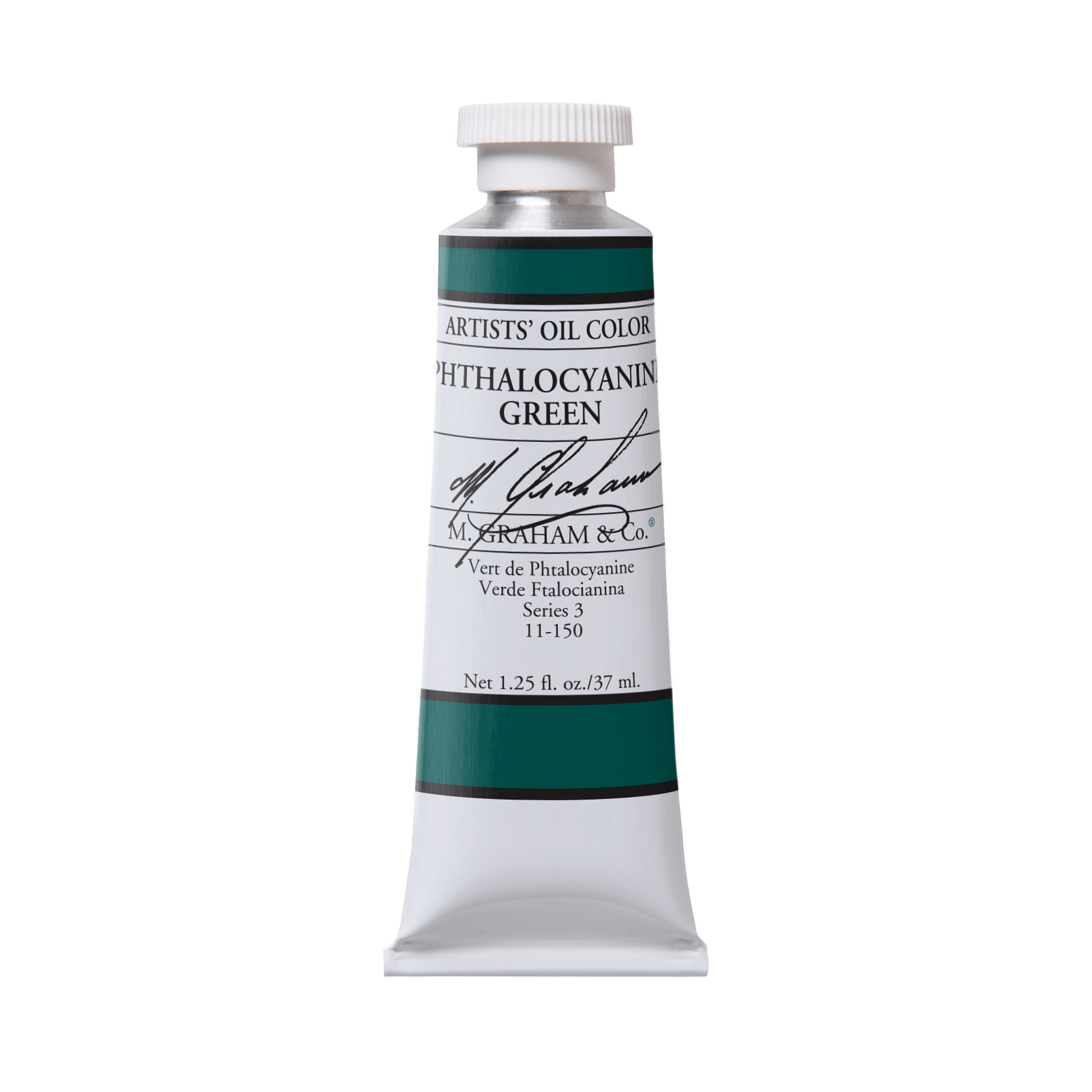 M. Graham Artists' Oil Colour - Phthalocyanine Green, 37 ml tube