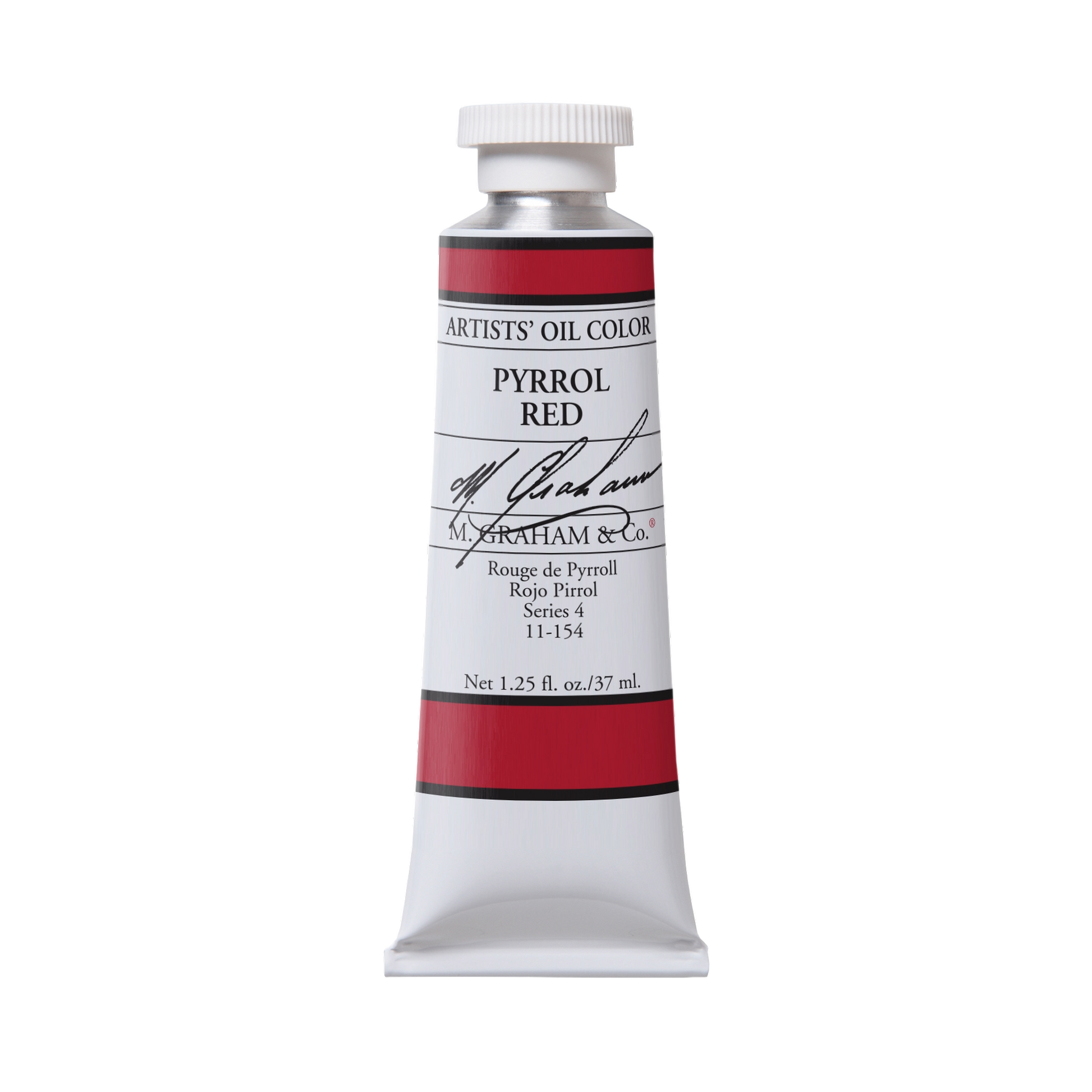 M. Graham Artists' Oil Colour - Pyrrol Red, 37 ml tube