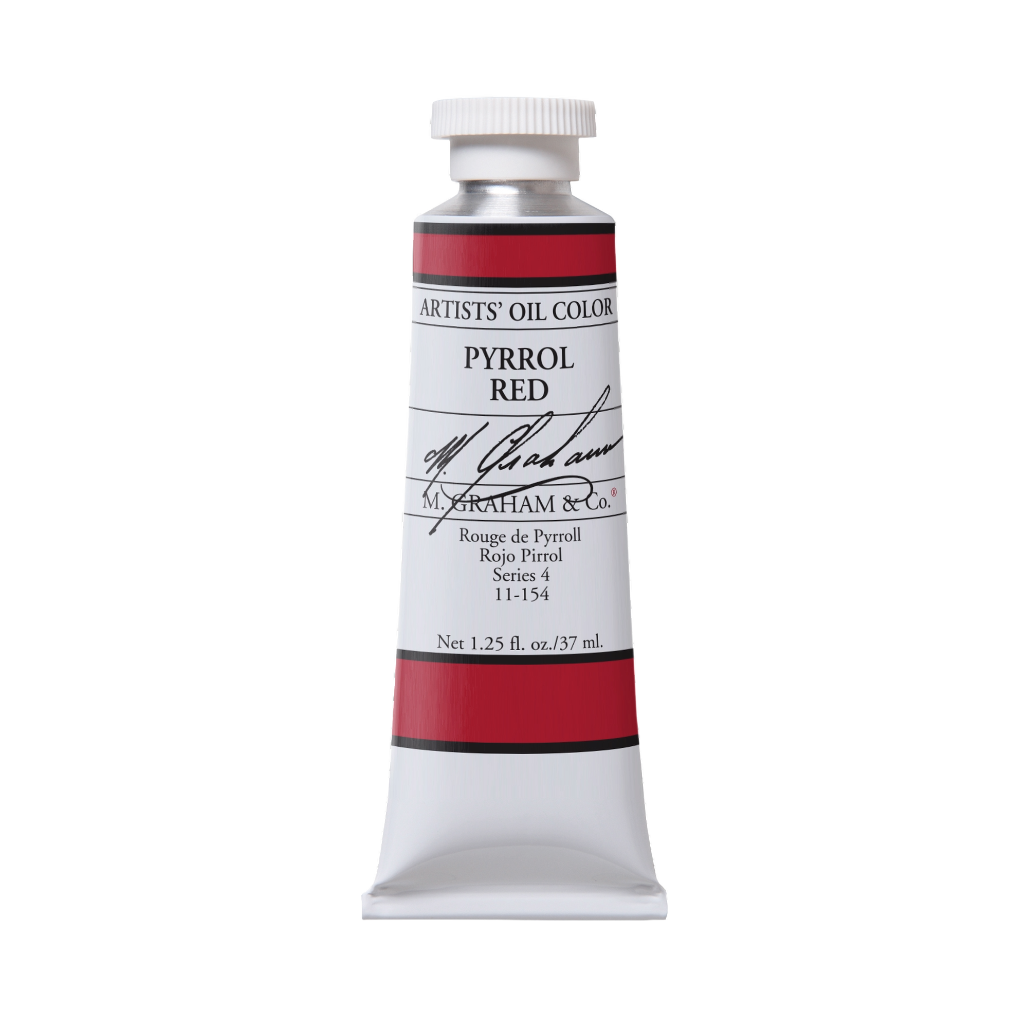 M. Graham Artists' Oil Colour - Pyrrol Red, 37 ml tube