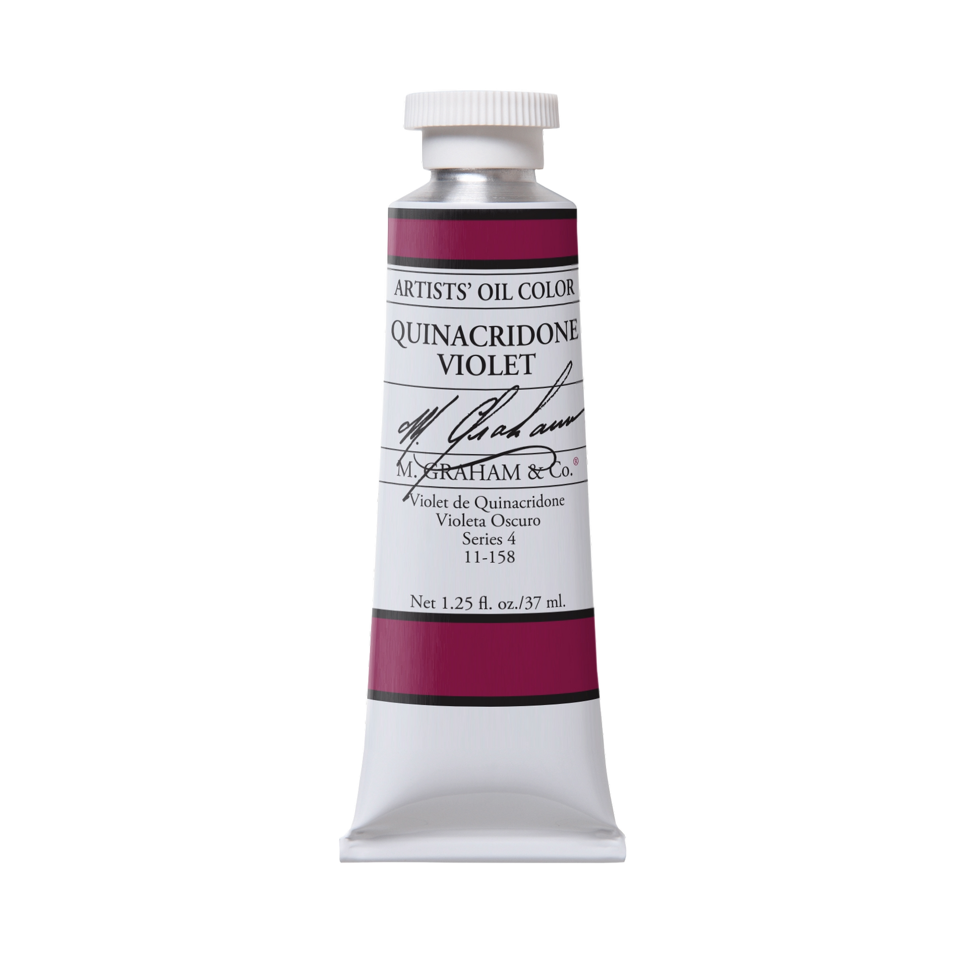 M. Graham Artists' Oil Colour - Quinacridone Violet, 37 ml tube