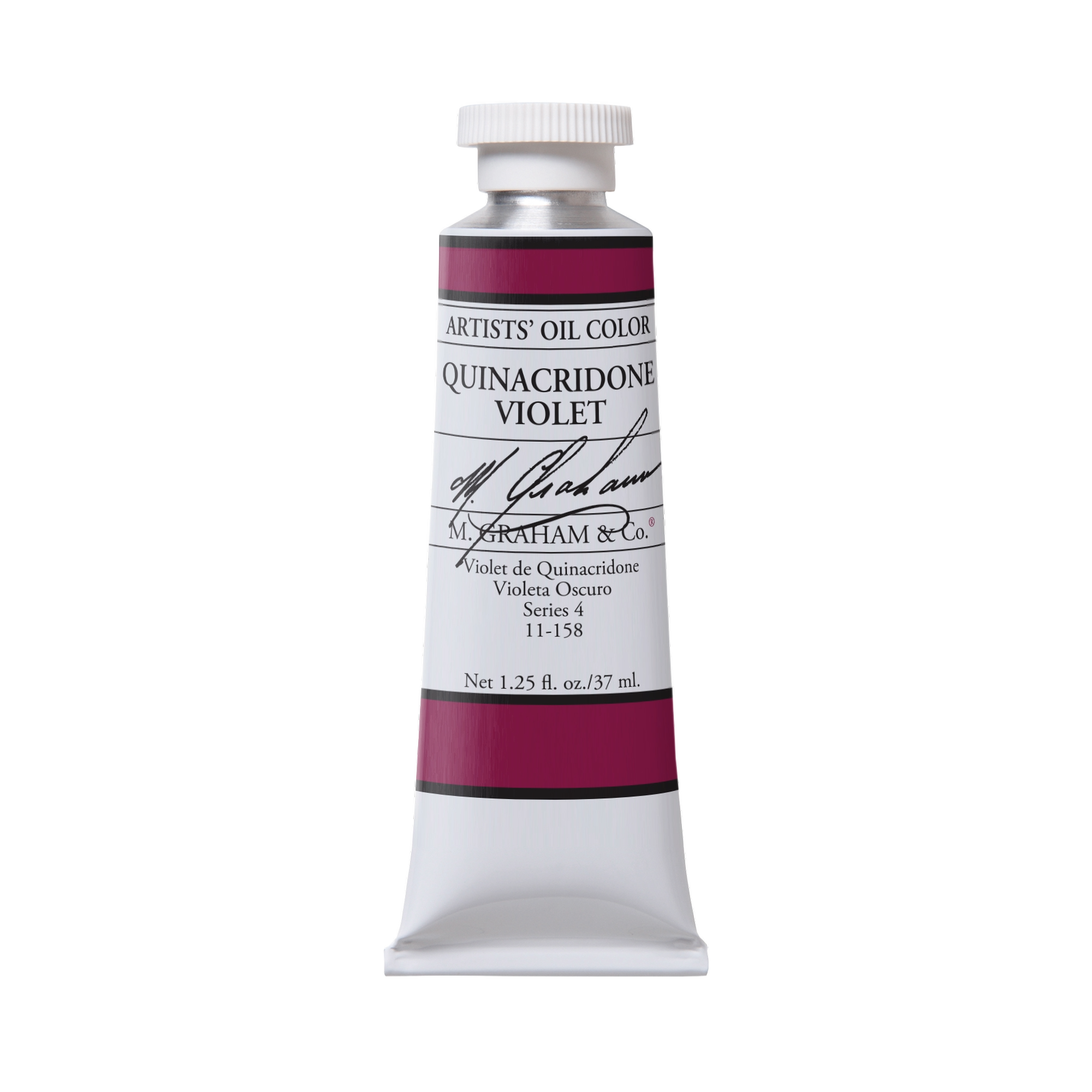 M. Graham Artists' Oil Colour - Quinacridone Violet, 37 ml tube