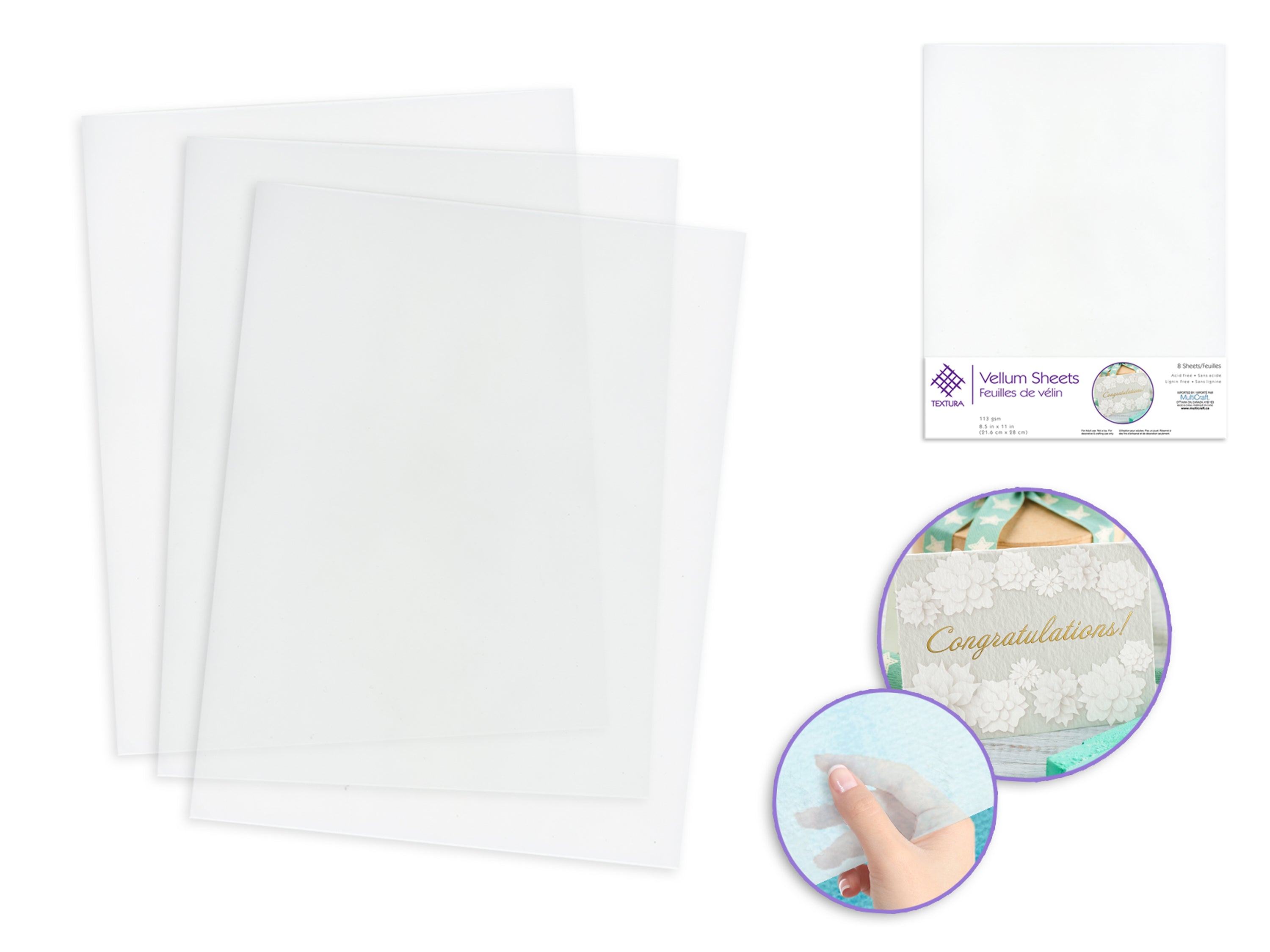 Vellum 113gsm 8pc 8.5x11"